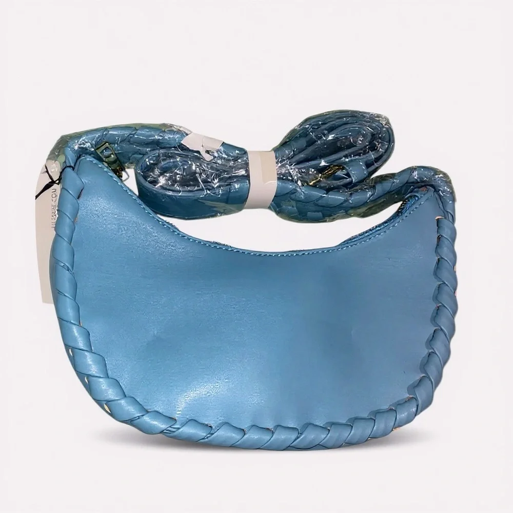 NWT Jules Kae Vegan Leather Whipstitch Hobo Shoulder‎ Bag Gift Stocking Stuffer